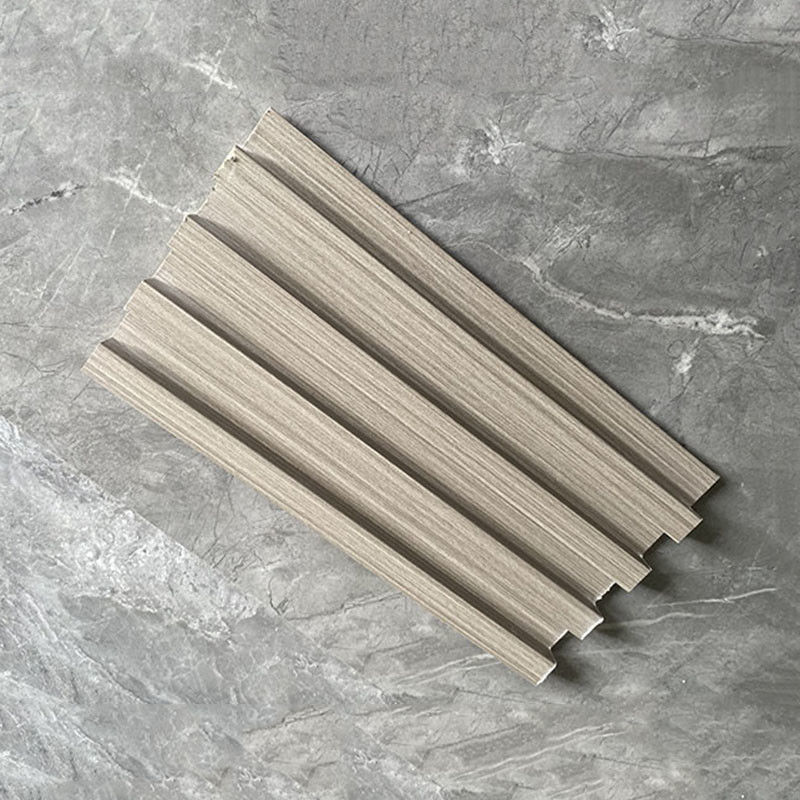 ตกแต่งผนัง WPC Slatted Cladding Outdoor Wall Panel 3D Embossing